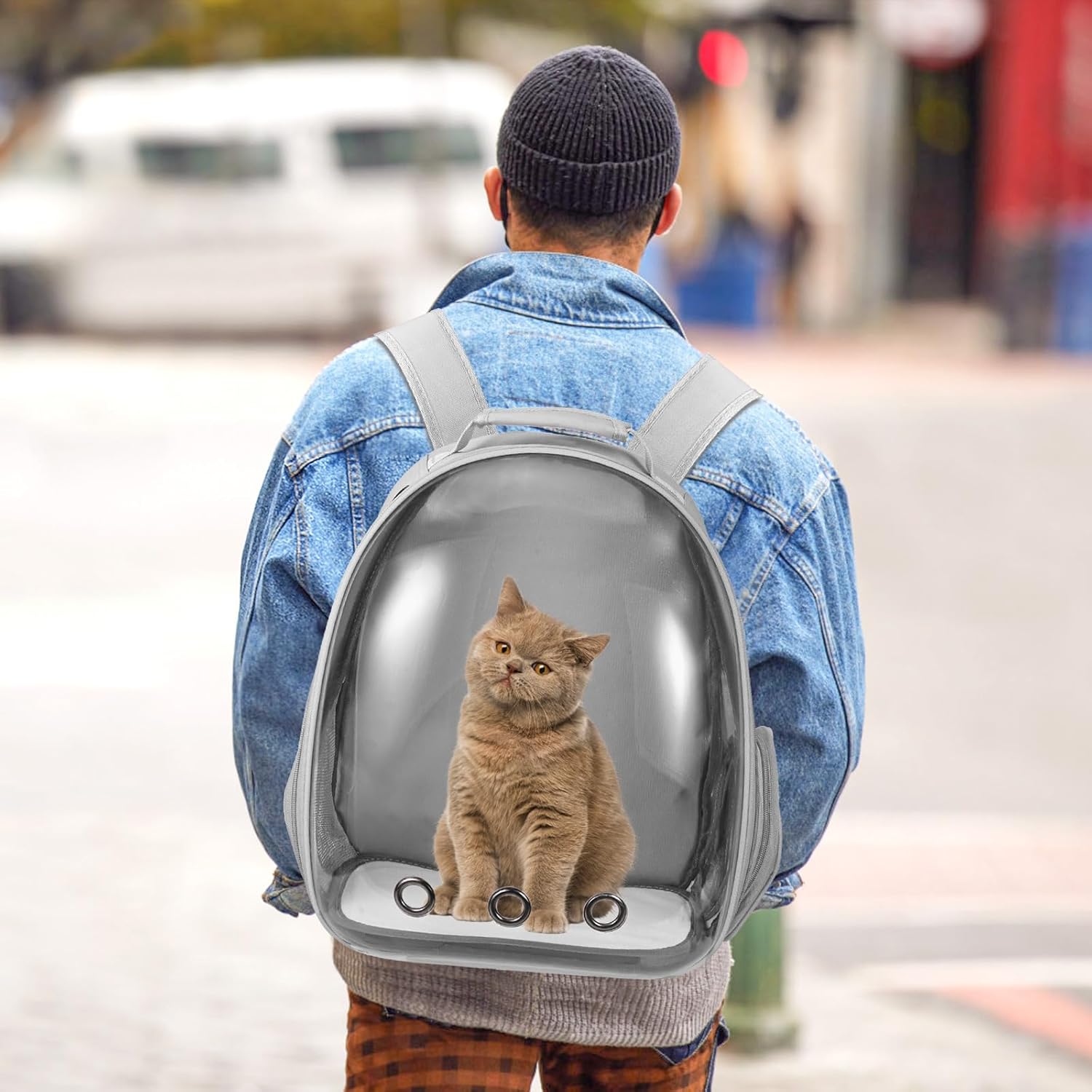 Mochila Premium Estilo Espacial para Mascotas | Cómoda y Ventilada