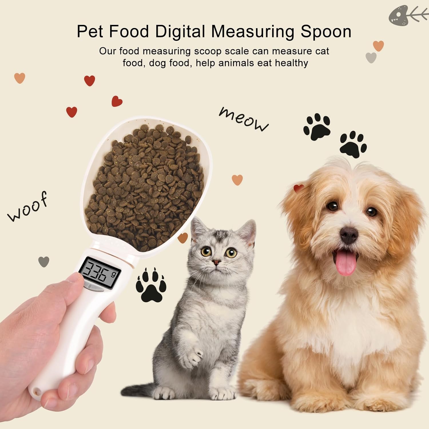 Controla las Porciones de tu Mascota con esta Cuchara Báscula Digital