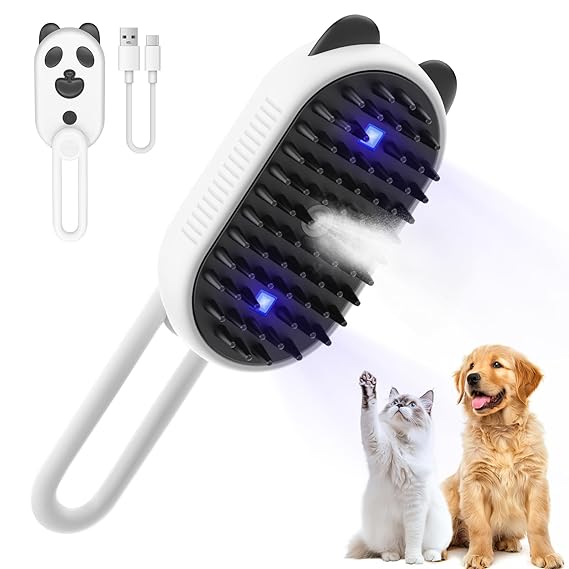 Cepillo Grooming Premium con Vapor Eléctrico y Luz UV